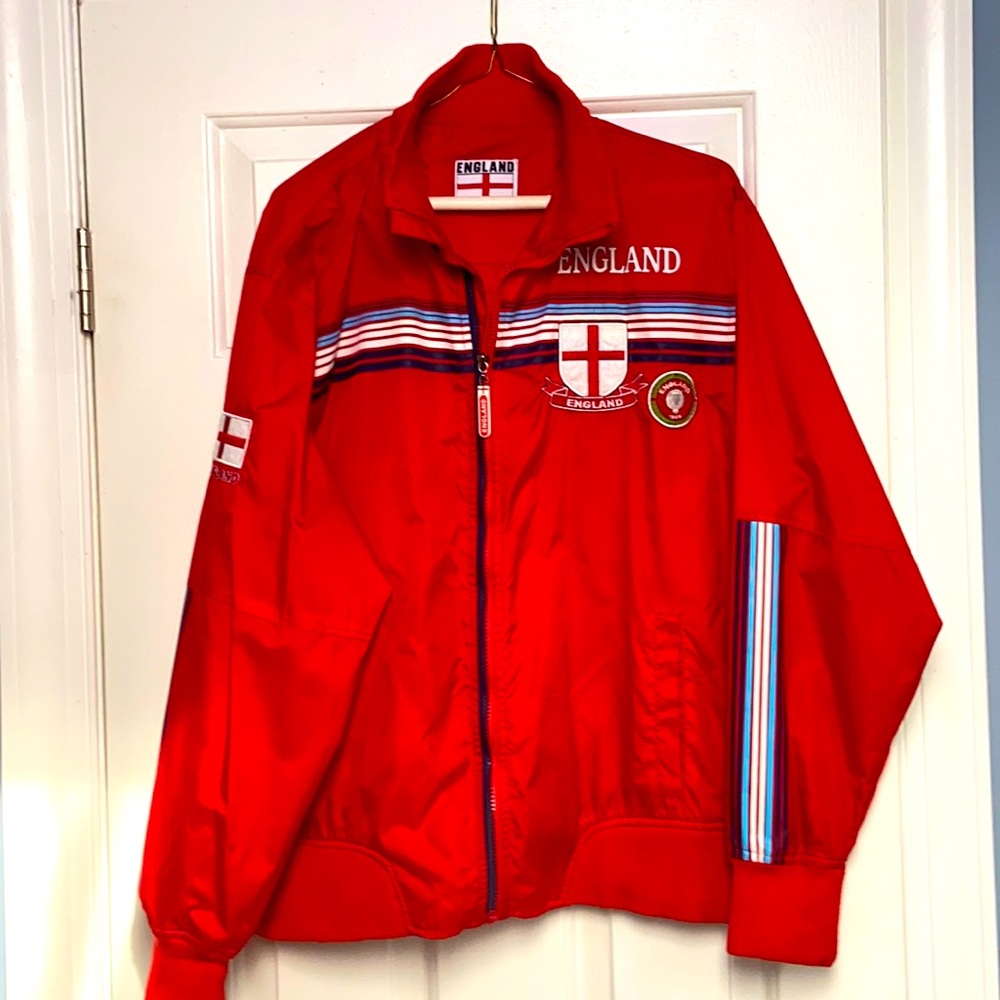 Retro -2009, Authentic England windbreaker,  bomber style. Worn 1x .